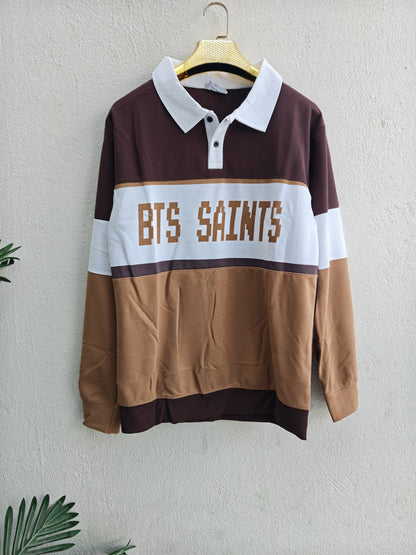 Men's korean Collar premium old money Zipper Full sleeve tshirts@249 (Fabric Reference – Please Read Description)