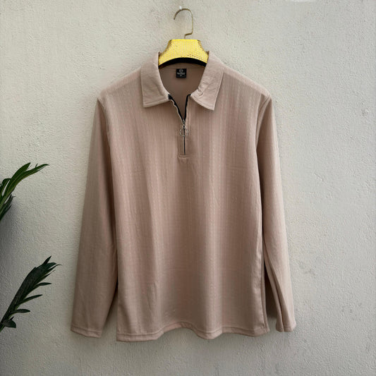 Men's  Full sleeve old money Zipper polo tshirt buy 3 pcs @499 and 1 pcs @199