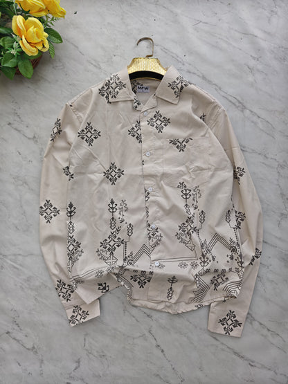 MFW Cuban Collar Border print shirts Single pcs @299 and Buy 4 pcs combo @999