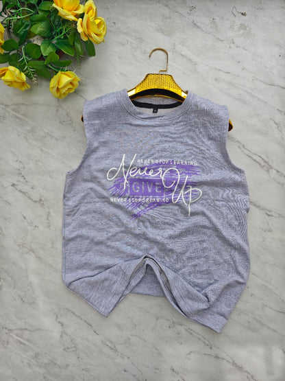 Random design Cotton Tank top sleeveless tshirt buy @150 rs only