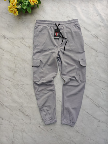 6 pocket twill fabric joggers pants buy @300rs [Ash]