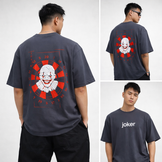 Round neck Front and back print droup shoulder Tshirt 1 pc @199 and 3 pcs @ 499