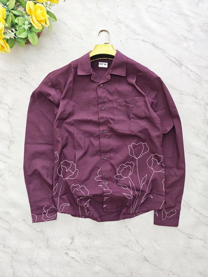 MFW Cuban Collar Border print shirts Single pcs @299 and Buy 4 pcs combo @999
