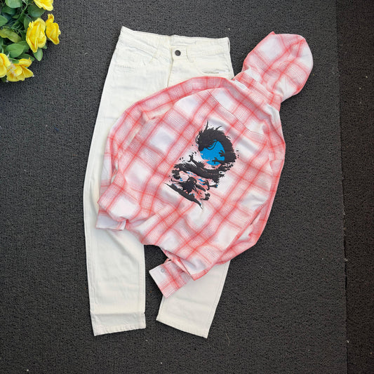 2 in 1 combo MFW hoodie back printed shirts + Mom fit jeans buy @ 600