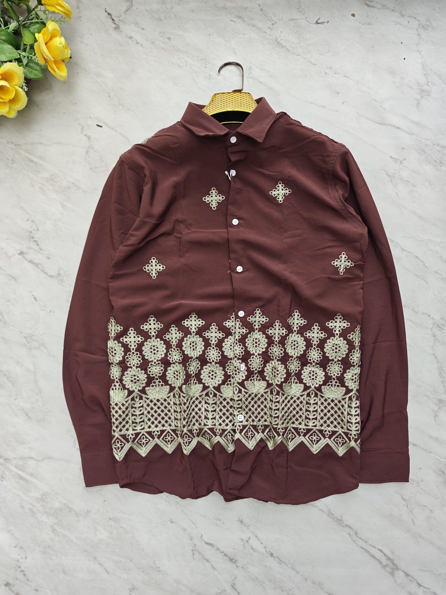 MFW viscose bottom embroidery Shirts single pcs @350 and Buy 3 pc combo @999