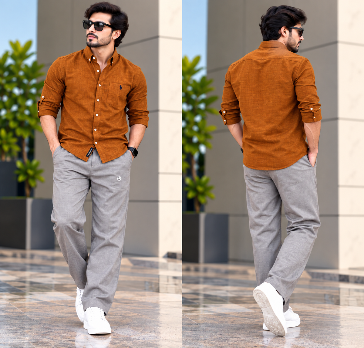 2 in 1 Combo MFW Lenin shirts + lenin relax fit pant buy @500 rs only