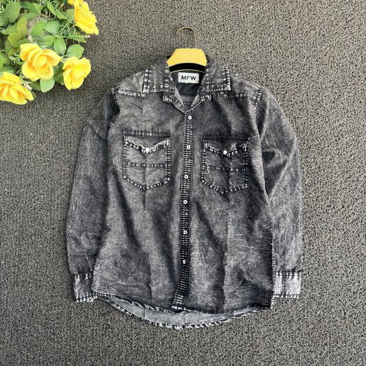 Mfw  Double pocket Denim Shirts single pcs @350 and Buy 3 pc combo @999