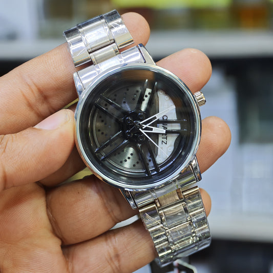 Trending Silver Strap Spinning Watch buy @350rs