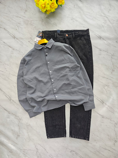 2 in 1 combo MFW Back printed shirts + mom fit jeans pant buy @600 rs only
