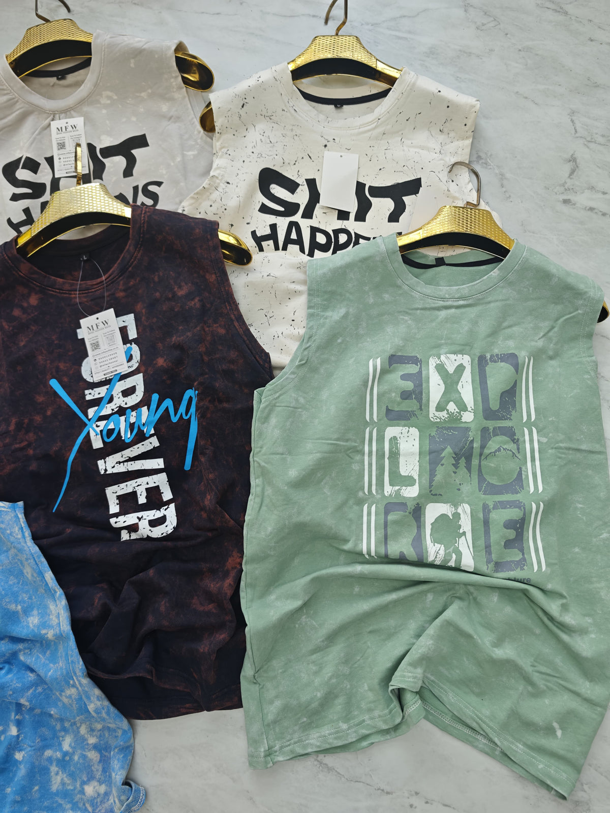Random design Acid wash Tank top sleeveless tshirt buy @150 rs only