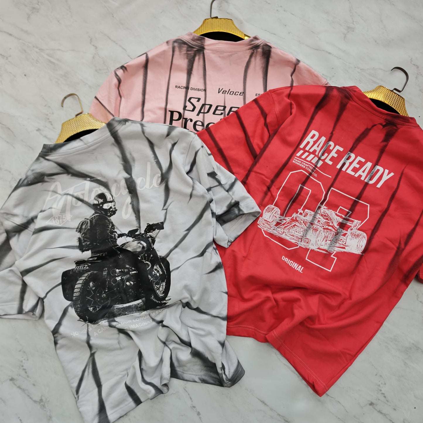 3 in 1 combo buy 3 pcs Random design Drop shoulder acid wash Spray tshirts buy 500 only(Read description before ordering)