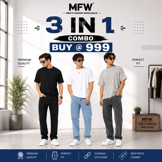 3 in 1 combo plain mom fit jeans pants  combo buy @999 rs only