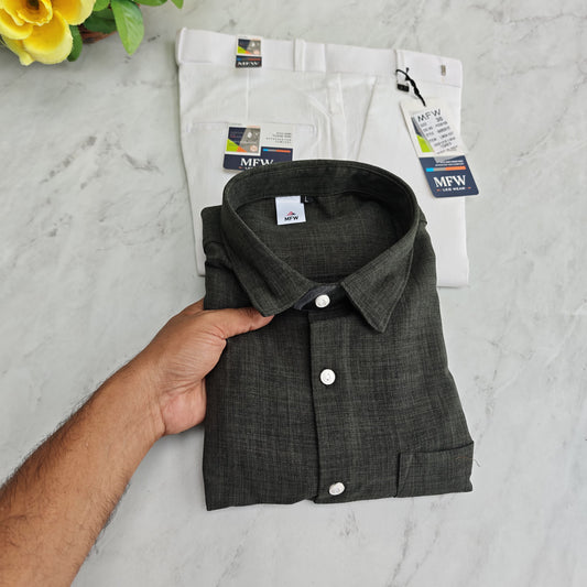 2 in 1 combo korean lenin shirts + MFW lenin polo fit pants combo buy @600 rs only