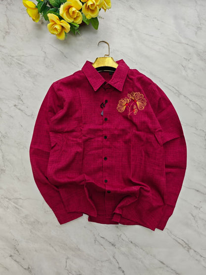 MFW Lenin embroidery work shirts Single pcs @299 and Buy 4 pcs combo @999