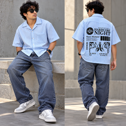 2 in 1 Combo Boxy baggy back printed shirts + Baggy jeans pant buy @600 rs