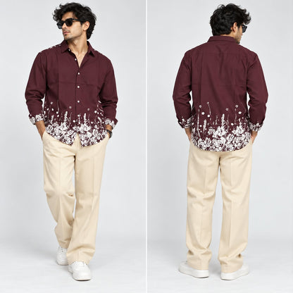 2 in 1 combo viscose bottom printed shirts + korean baggy pant buy @600 rs only