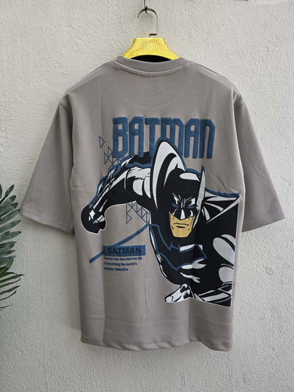 Batman design Round neck Front and back Printed droup shoulder Tshirt 1 pc @199 and 3 pcs @ 499
