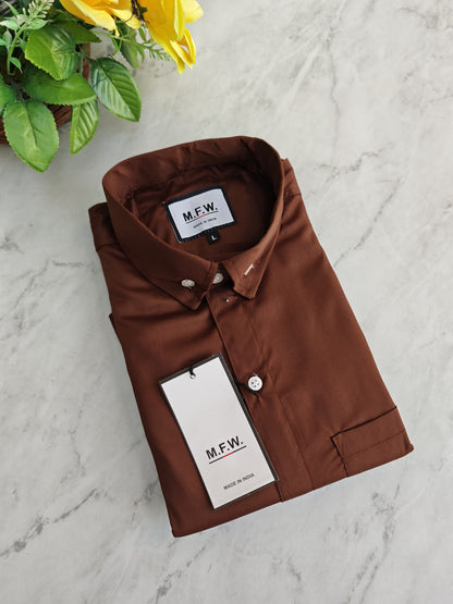 shirts Single pcs @299 and Buy 4 pcs combo @999 (BROWN)