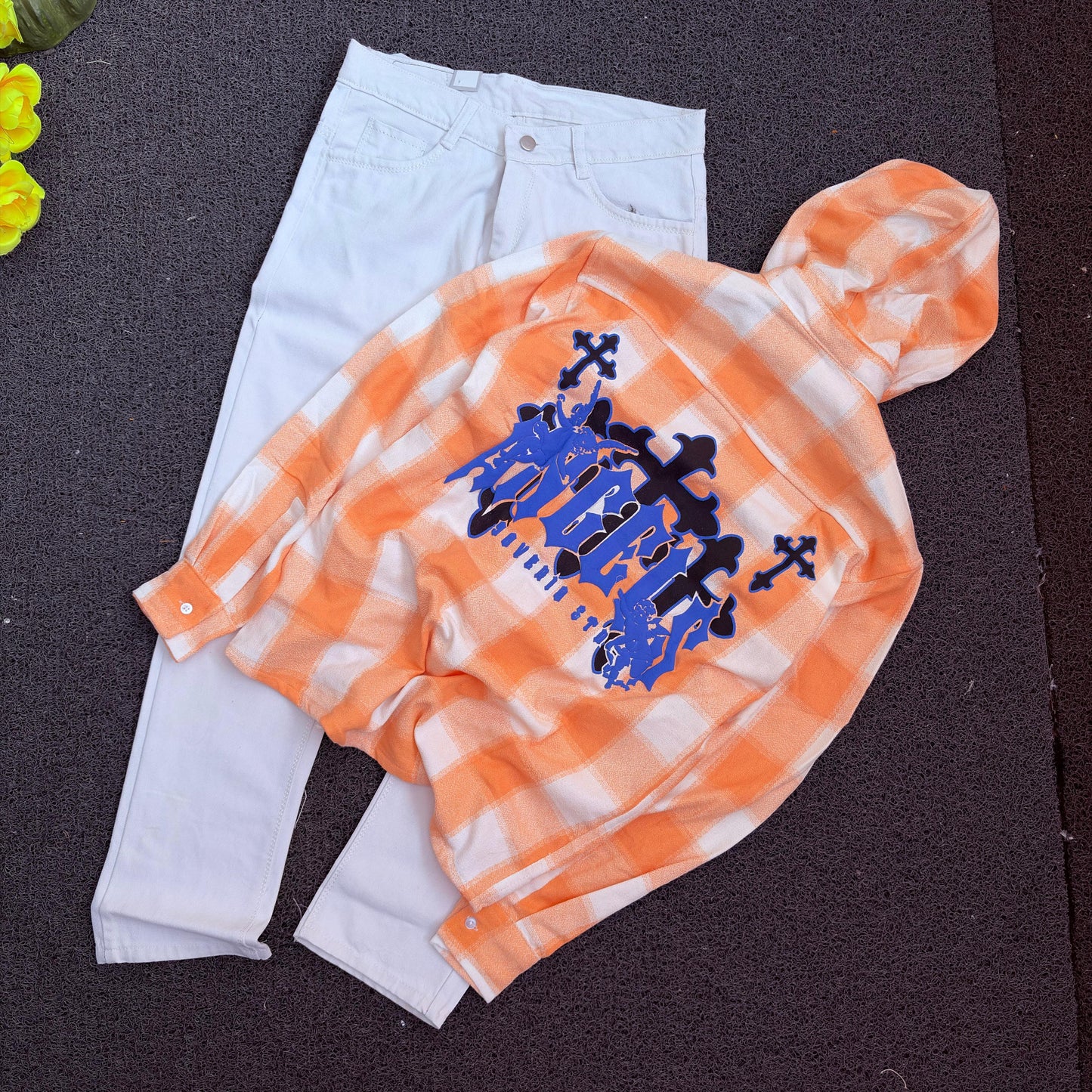 2 in 1 combo MFW hoodie back printed shirts + Mom fit jeans buy @ 600