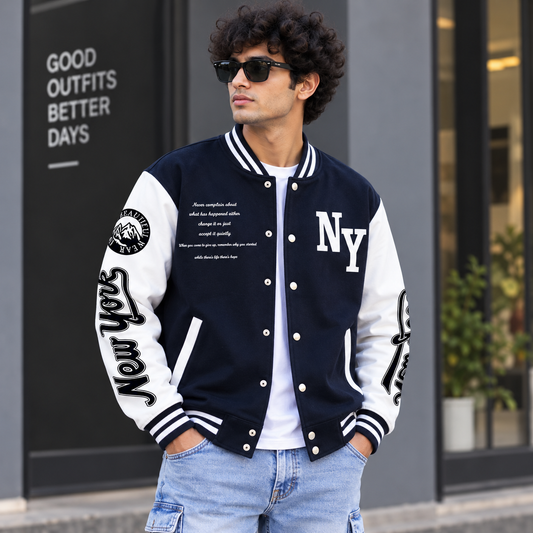 Men's Loop Knit Raising Jacket buy @450 rs only[Blue]