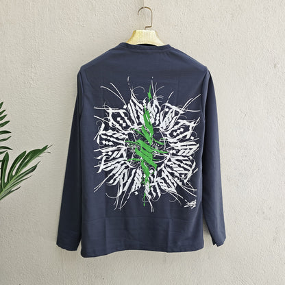 Mfw Full sleeve Front and back printed Tshirt 1 pc @199 and 3 pcs @ 499  (Grey)