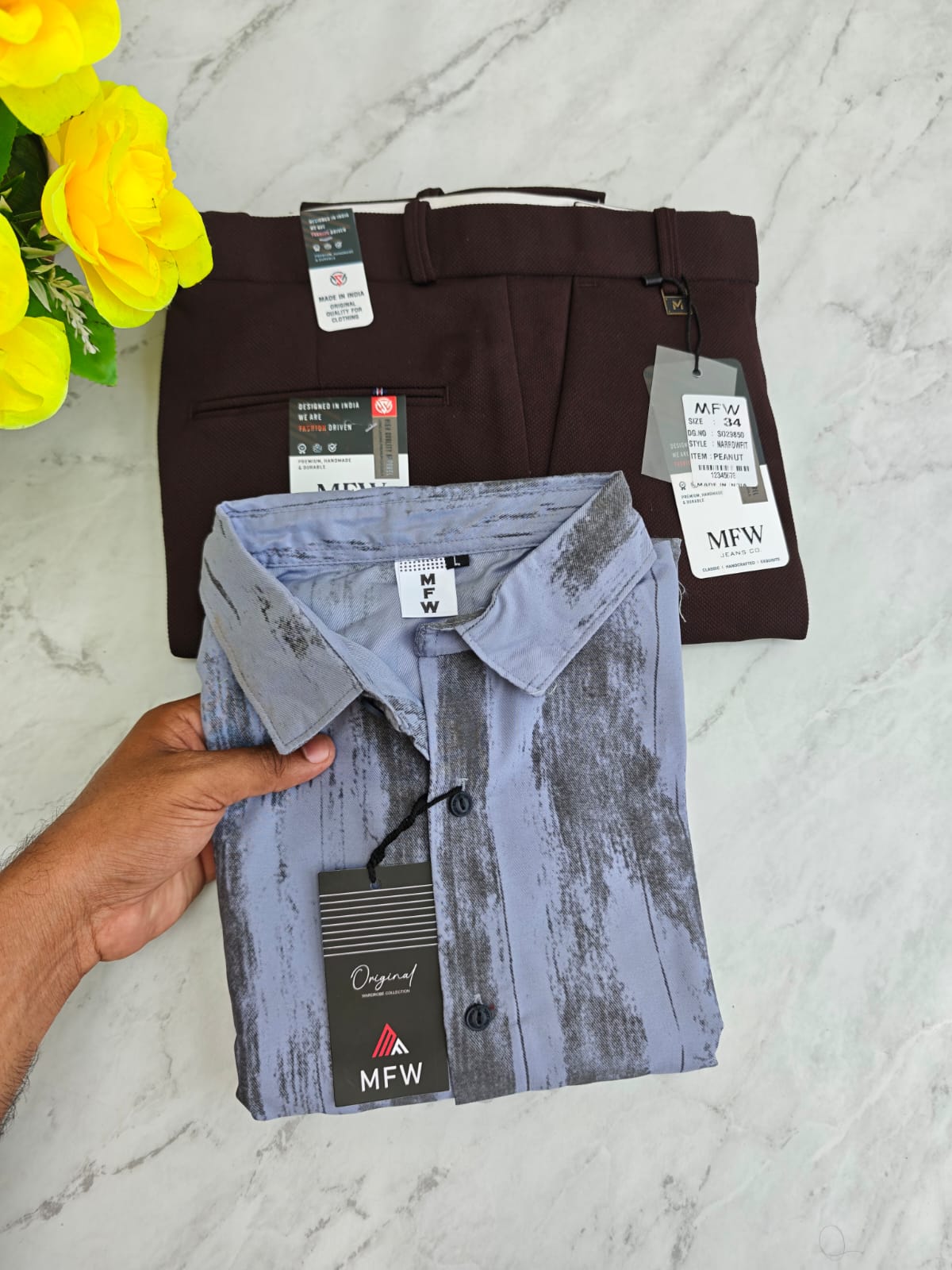 2 in 1 Combo Printed shirts + peanut polo fit pant buy @550 rs only