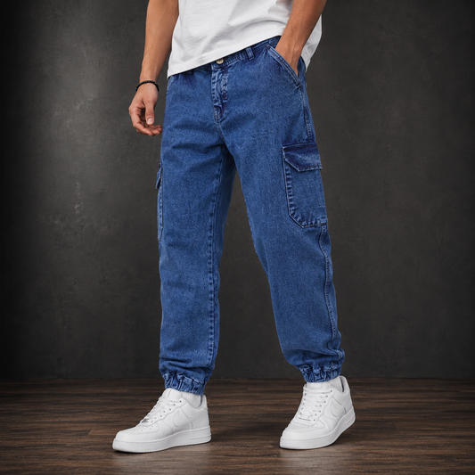 Mfw 6 pocket mom fit denim joggers cargo pants buy @500 rs only