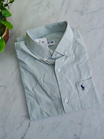 MFW Old money Plain shirts Single pcs @299 and Buy 4 pcs combo @999 (NEW) (Light Green)