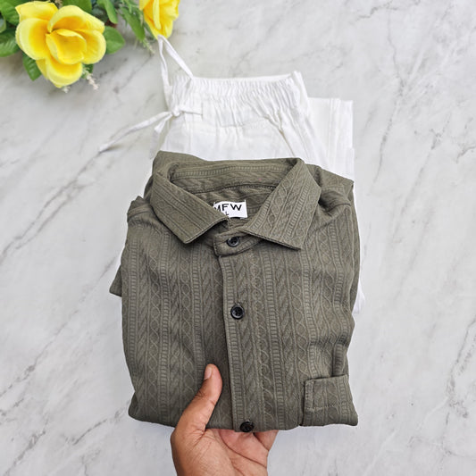 2 in 1 combo textured shirts + relax fit pants combo buy @600 rs only