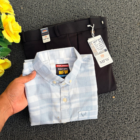 2 in 1 combo Old money Lenin printed shirts + peanut type polo fit pants buy @ combo 550 only