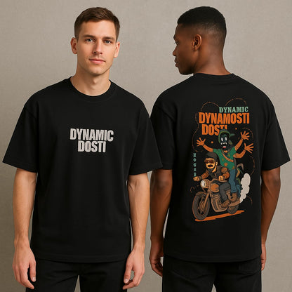 Dynamic design Round neck Front and back Printed droup shoulder Tshirt 1 pc @199 and 3 pcs @ 499