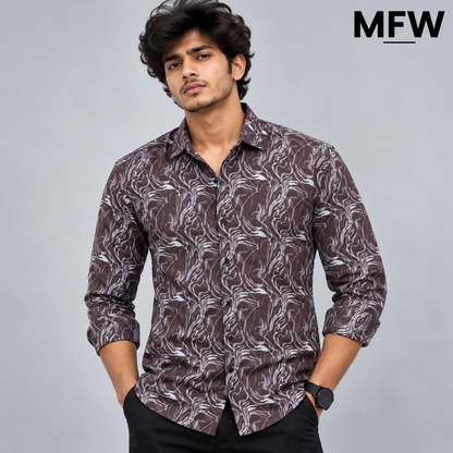 MFW Floral Viscose Printed Full Sleeve Shirt Single pcs @299 and Buy 4 pcs combo @999