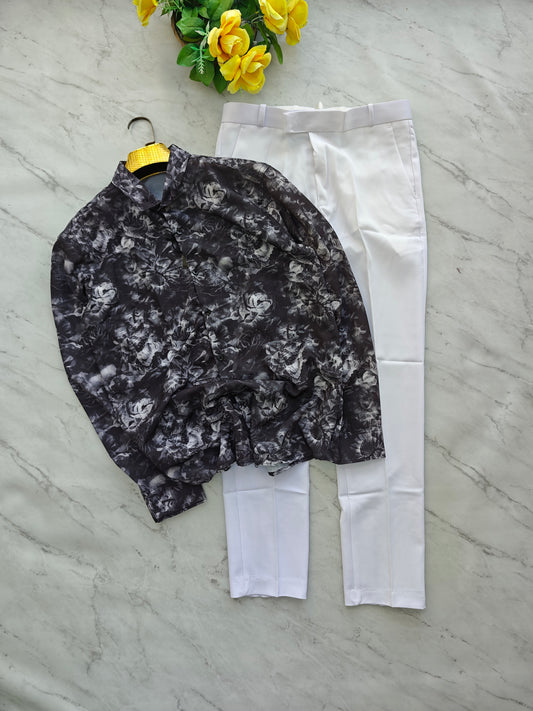 2 in 1 Combo MFW viscose printed shirts + Twill polo fit pants buy @600 rs only