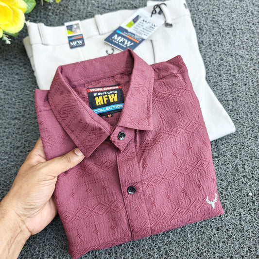 2 in 1 combo MFW popcorn shirts+ Penut fabric polofit pants combo buy @550 rs only