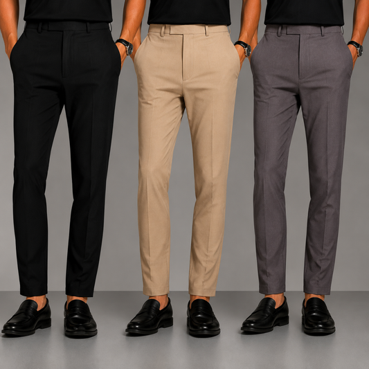 3 in 1 combo Mfw brand Penut fabric polofit pants buy 3 pcs combo @999(Black+beige+brown)