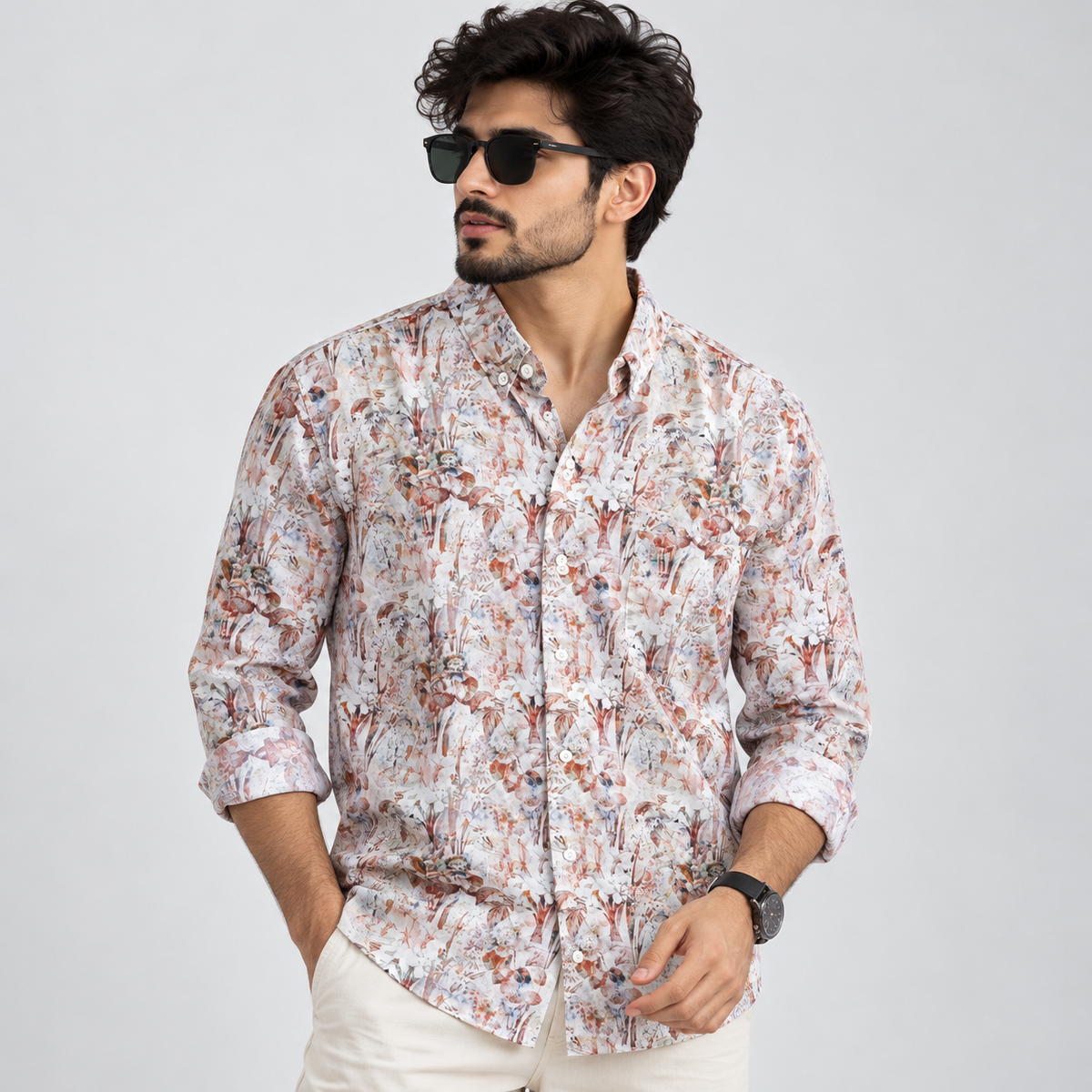MFW viscose full sleeve printed shirts Single pcs @299 and Buy 4 pcs combo @999 [New]