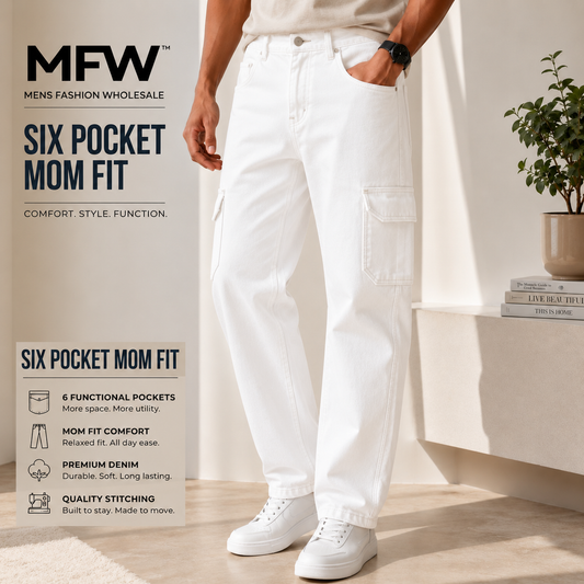 Men's 6 pocket mom fit jeans buy @350 rs only (Read description before ordering)