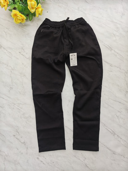 MFW Lenin relax fit pant single pcs @350 and Buy 3 pc combo @999[MFW-LRP-350] Black