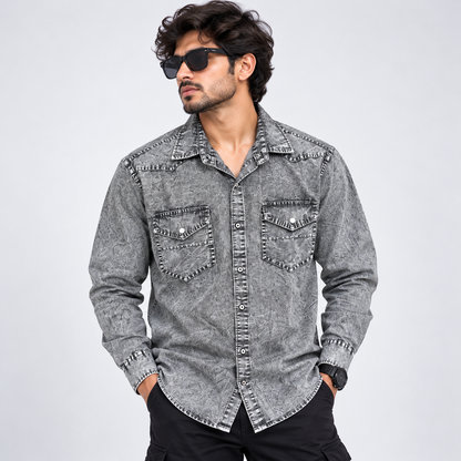 MFW Slim fit Denim shirts Single pcs @350 and Buy 3 pcs combo @999