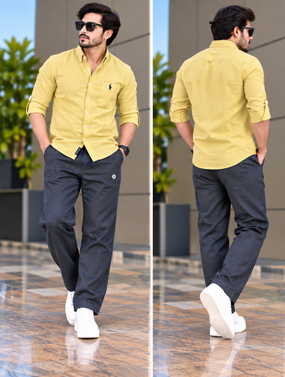 2 in 1 Combo MFW Lenin shirts + lenin relax fit pant buy @500 rs only