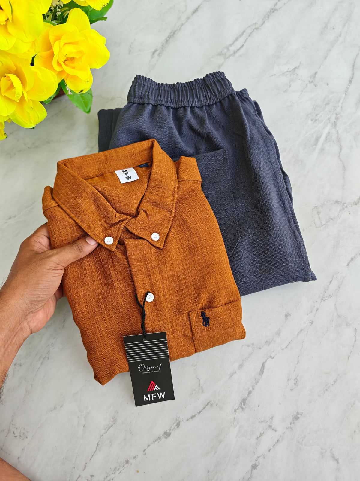 2 in 1 Combo MFW Lenin shirts + lenin relax fit pant buy @500 rs only