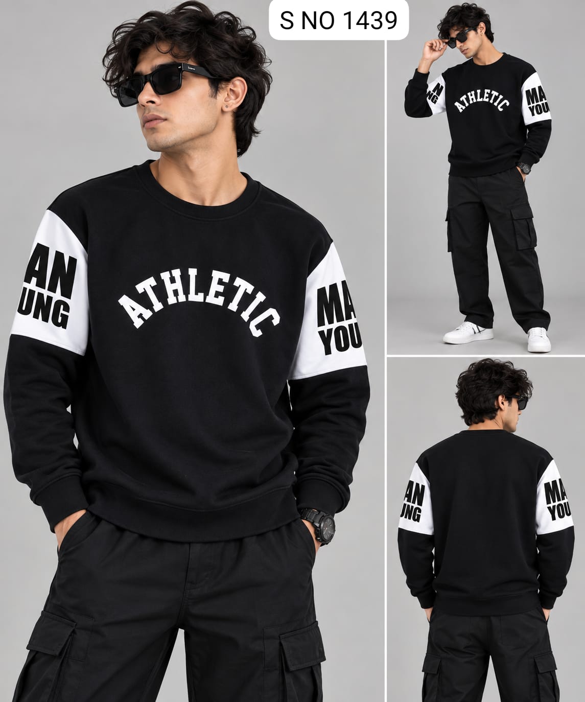 MFW Round neck Cut and sew full sleeve Tshirt buy @250rs (Black)