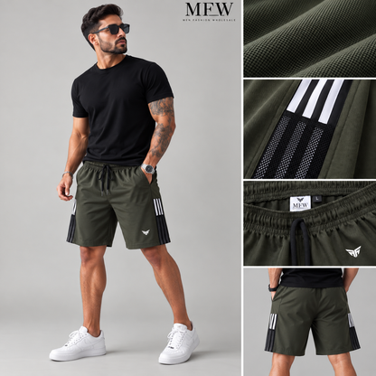 NS 3 line shorts buy 3 pcs @499 and 1 pcs @199[Green]