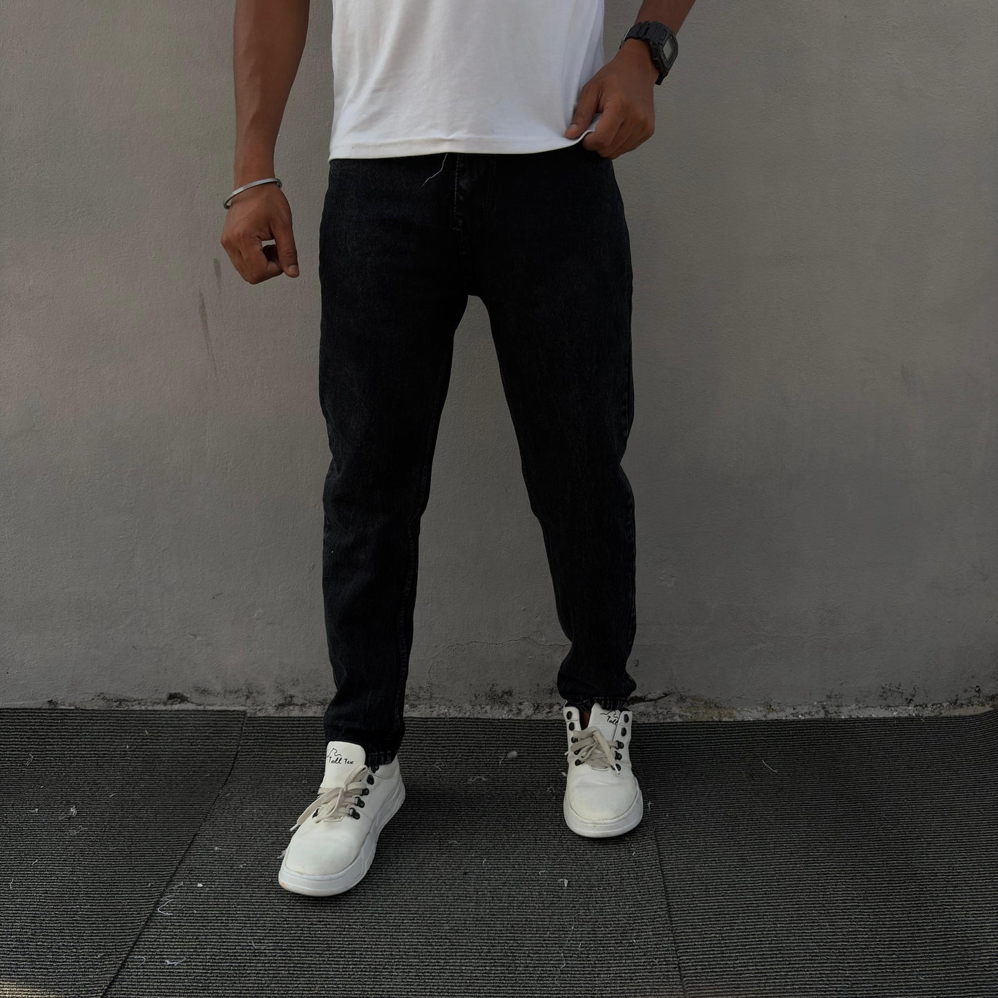 MFW Big size plain mom fit jeans @450