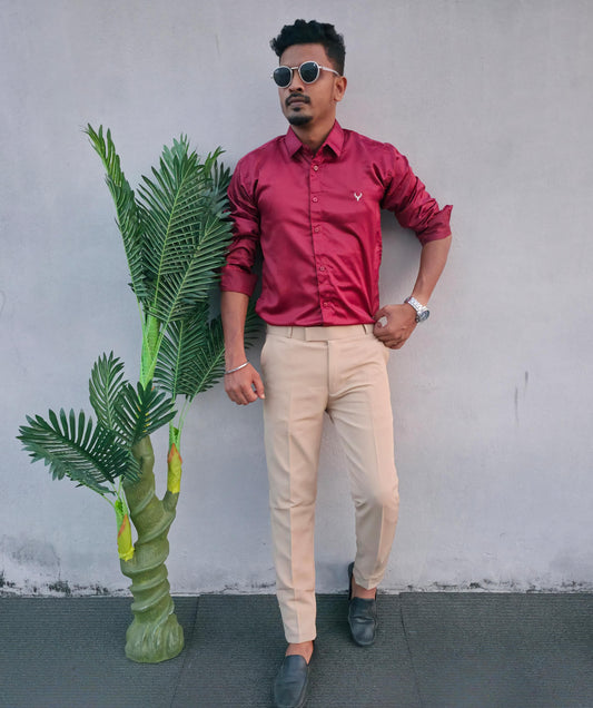 MFW Plain party wear Shirts and Polo Fit pant combo buy @599 only