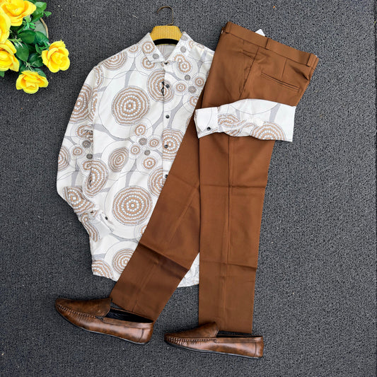 3 in 1 combo Printed Shirts & Polo fit pant & loafer @999 only