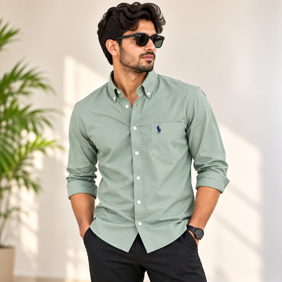 MFW Old money Plain shirts Single pcs @299 and Buy 4 pcs combo @999 (NEW)(Green)