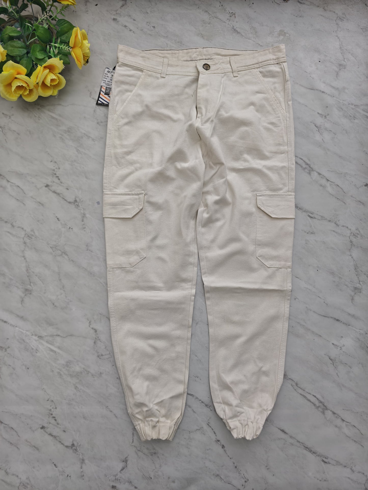 Mfw 6 pocket mom fit denim joggers cargo pants buy @500 rs only