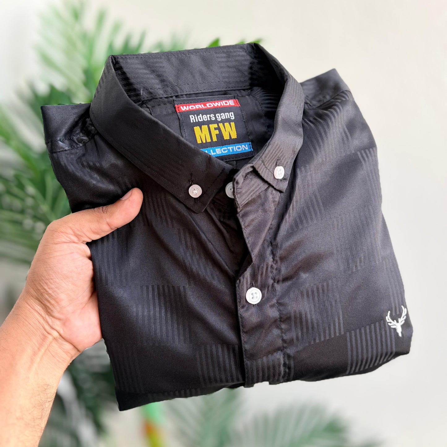 MFW stripes model party wear shirts  single pcs @299 and Buy 4 pcs combo @999(Black)