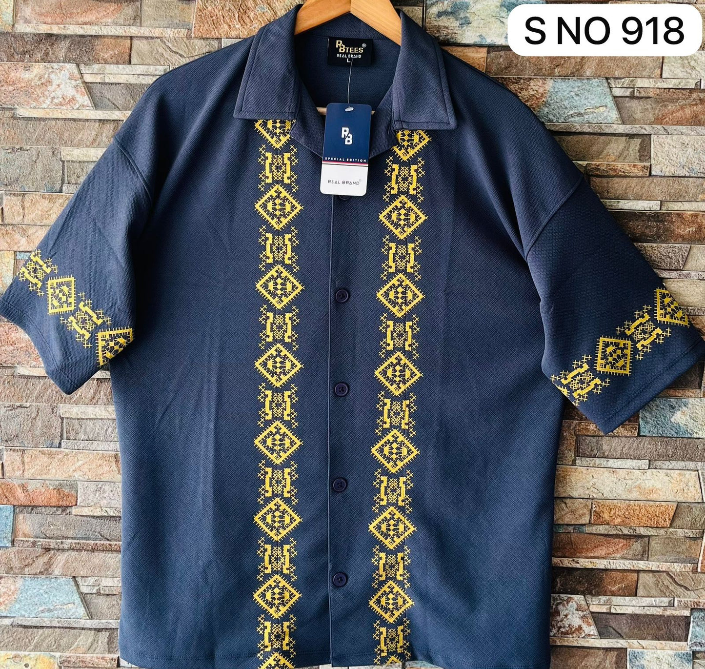 Cuban Collar Oversize Drop Shoulder Polo Designer Shirts buy @249